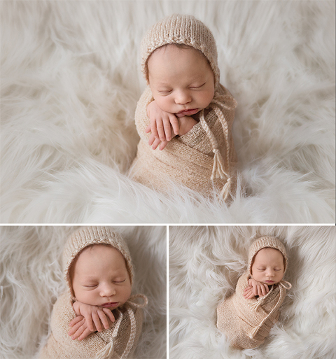 central Alberta newborn photographer, red deer newborn photographer, potato sack, white, cream baby,